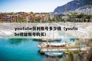 youtube获利账号多少钱（youtube收益账号购买）