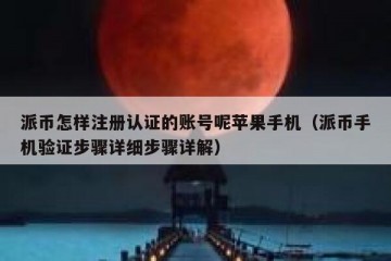 派币怎样注册认证的账号呢苹果手机（派币手机验证步骤详细步骤详解）