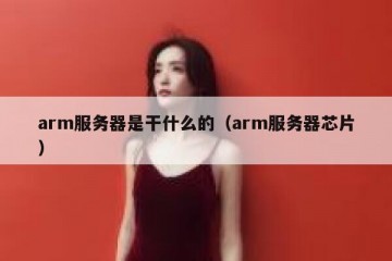 arm服务器是干什么的（arm服务器芯片）
