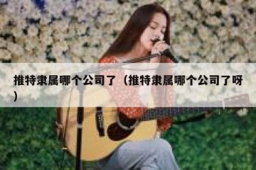 推特隶属哪个公司了（推特隶属哪个公司了呀）