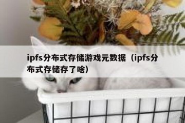 ipfs分布式存储游戏元数据（ipfs分布式存储存了啥）