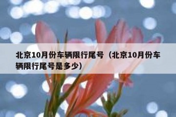北京10月份车辆限行尾号（北京10月份车辆限行尾号是多少）