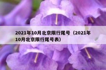 2021年10月北京限行尾号（2021年10月北京限行尾号表）