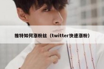 推特如何涨粉丝（twitter快速涨粉）