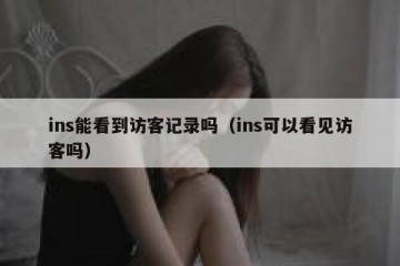 ins能看到访客记录吗（ins可以看见访客吗）