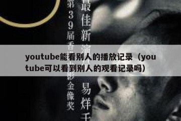 youtube能看别人的播放记录（youtube可以看到别人的观看记录吗）