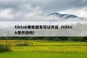 tiktok哪些国家可以开店（tiktok很开放吗）