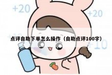 点评自助下单怎么操作（自助点评100字）