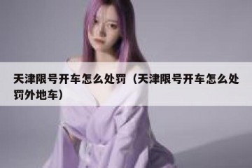 天津限号开车怎么处罚（天津限号开车怎么处罚外地车）