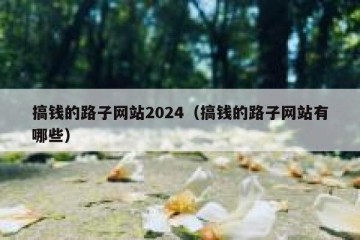 搞钱的路子网站2024（搞钱的路子网站有哪些）