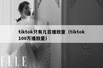 tiktok只有几百播放量（tiktok100万播放量）