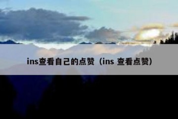 ins查看自己的点赞（ins 查看点赞）
