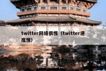 twitter网络很慢（twitter速度慢）