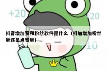 抖音增加赞和粉丝软件是什么（抖加增加粉丝量还是点赞量）