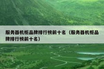服务器机柜品牌排行榜前十名（服务器机柜品牌排行榜前十名）