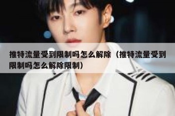 推特流量受到限制吗怎么解除（推特流量受到限制吗怎么解除限制）