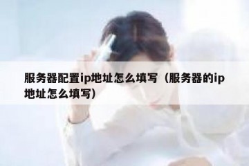 服务器配置ip地址怎么填写（服务器的ip地址怎么填写）