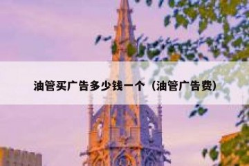油管买广告多少钱一个（油管广告费）