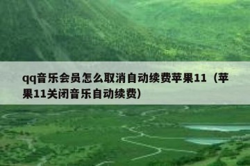 qq音乐会员怎么取消自动续费苹果11（苹果11关闭音乐自动续费）