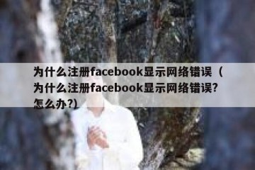 为什么注册facebook显示网络错误（为什么注册facebook显示网络错误?怎么办?）