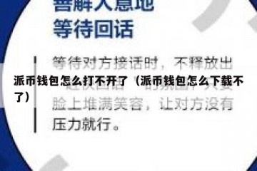 派币钱包怎么打不开了（派币钱包怎么下载不了）