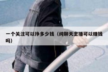 一个关注可以挣多少钱（纯聊天主播可以赚钱吗）