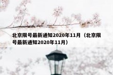 北京限号最新通知2020年11月（北京限号最新通知2020年11月）