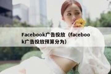 Facebook广告投放（facebook广告投放预算分为）