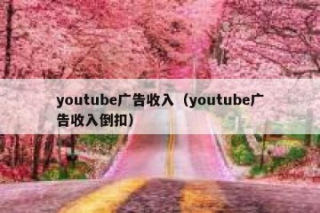 youtube广告收入（youtube广告收入倒扣）