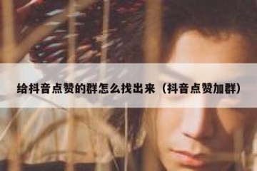 给抖音点赞的群怎么找出来（抖音点赞加群）
