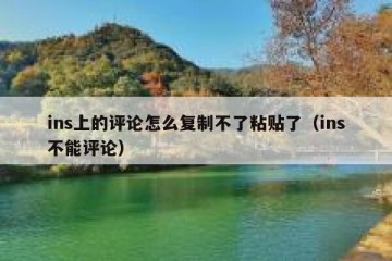 ins上的评论怎么复制不了粘贴了（ins不能评论）