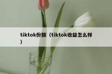 tiktok份额（tiktok收益怎么样）