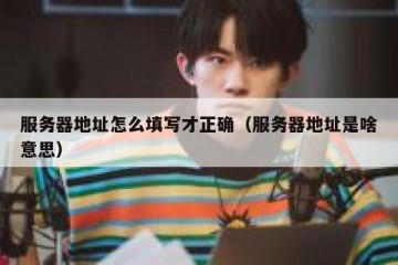 服务器地址怎么填写才正确（服务器地址是啥意思）