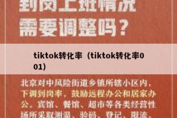 tiktok转化率（tiktok转化率001）