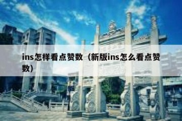 ins怎样看点赞数（新版ins怎么看点赞数）