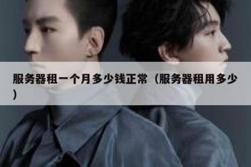 服务器租一个月多少钱正常（服务器租用多少）
