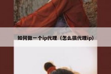 如何做一个ip代理（怎么搞代理ip）