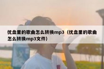 优盘里的歌曲怎么转换mp3（优盘里的歌曲怎么转换mp3文件）