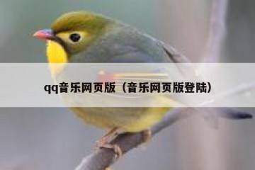 qq音乐网页版（音乐网页版登陆）