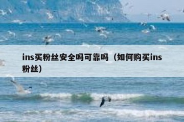 ins买粉丝安全吗可靠吗（如何购买ins粉丝）