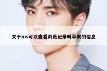 关于ins可以查看浏览记录吗苹果的信息