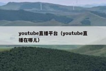 youtube直播平台（youtube直播在哪儿）