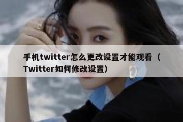 手机twitter怎么更改设置才能观看（Twitter如何修改设置）
