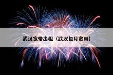 武汉宽带出租（武汉包月宽带）