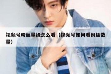视频号粉丝量级怎么看（视频号如何看粉丝数量）