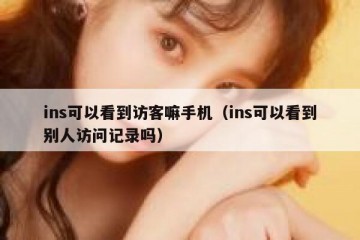 ins可以看到访客嘛手机（ins可以看到别人访问记录吗）