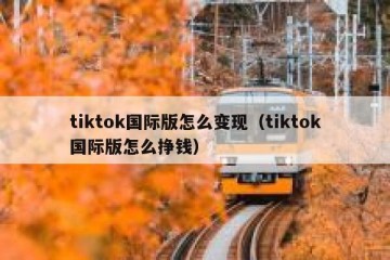 tiktok国际版怎么变现（tiktok国际版怎么挣钱）