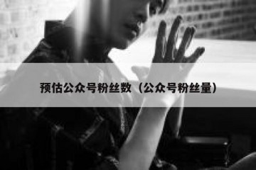 预估公众号粉丝数（公众号粉丝量）