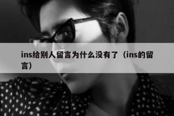 ins给别人留言为什么没有了（ins的留言）