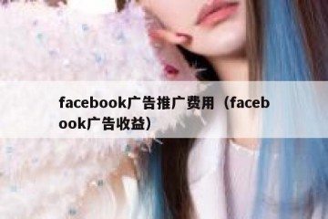 facebook广告推广费用（facebook广告收益）